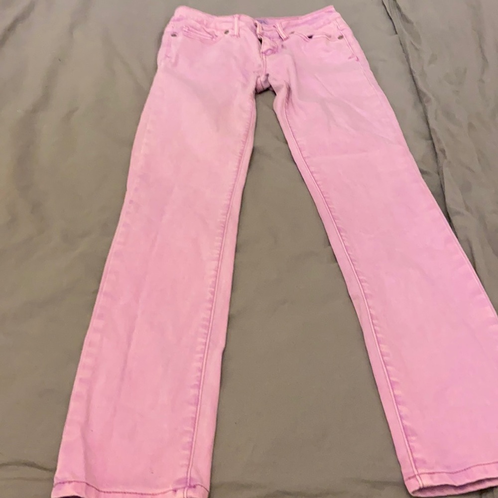 This is a pair of Aeropostale pink jeans size 00